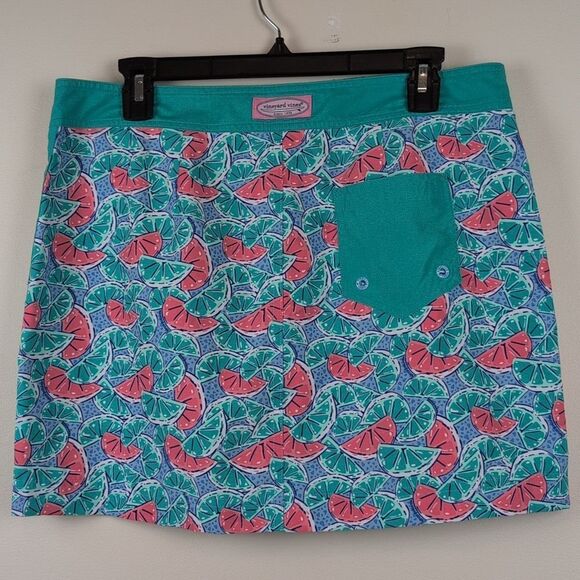 Vineyard Vines Lemon & Limes Print Board Skirt Jake Blue Preppy Resortwear NWT - Picture 9 of 12